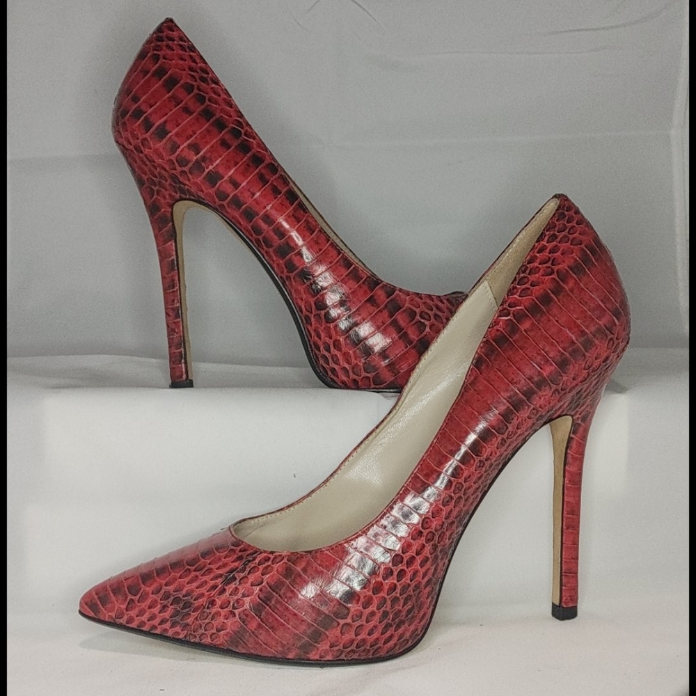 Kors Michael Kors Size 7 Red Python Heels